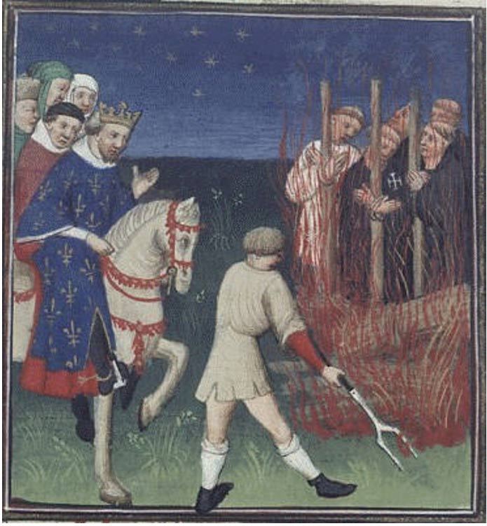 إعدامات فرسان الهيكل بحضور فيليب الرابع